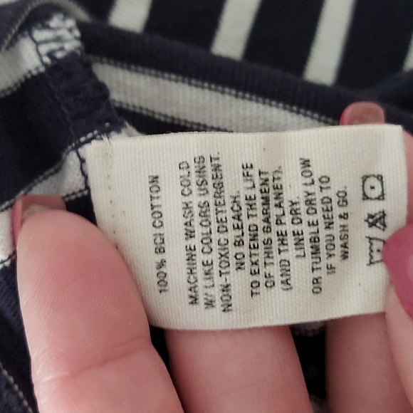 Alex Mill Navy and White Striped 100% Cotton Nautical Sweater Size XXL - Picture 5 of 6